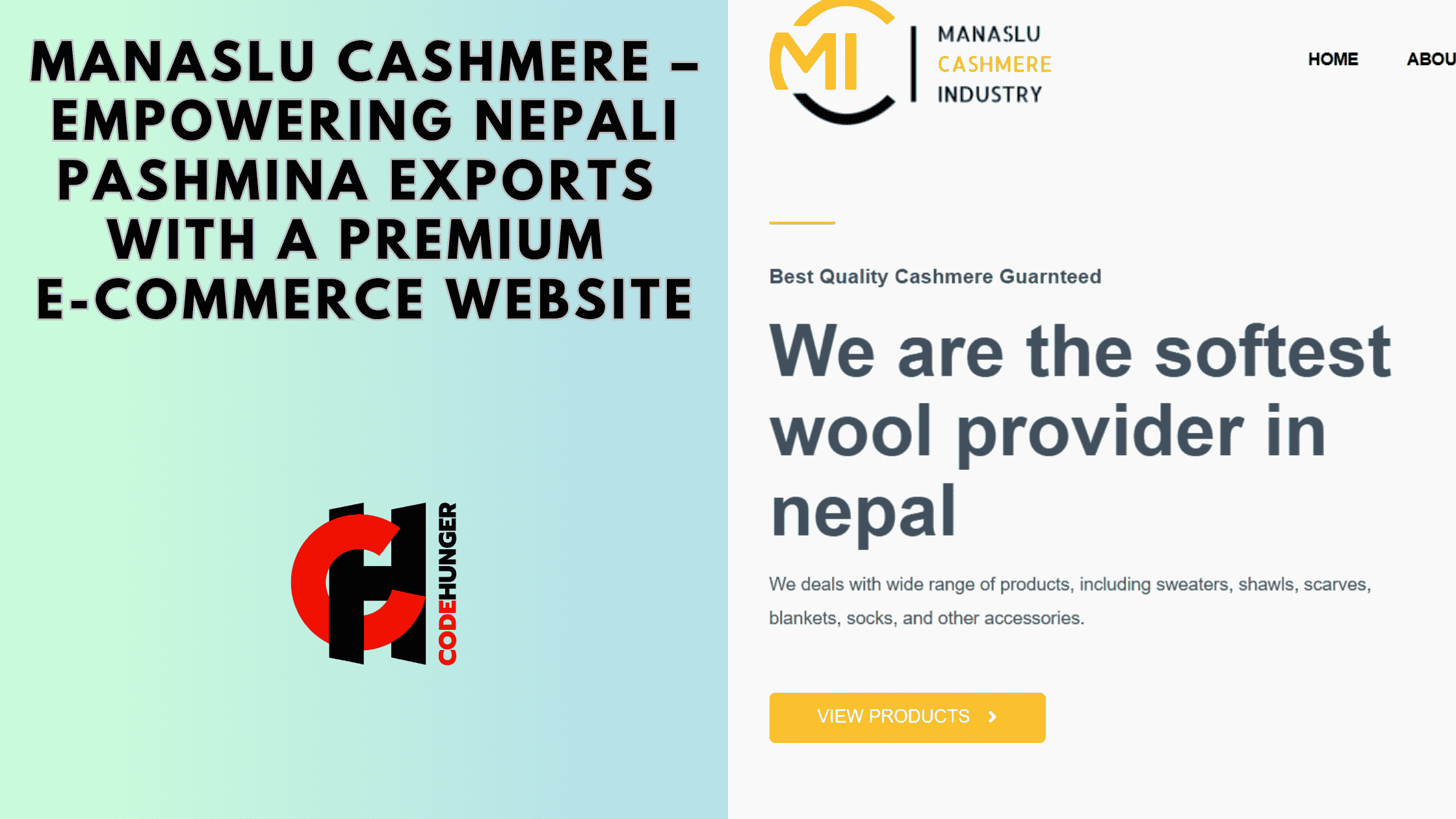 Manaslu Cashmere – Empowering Nepali Pashmina Exports with a Premium E-commerce Website